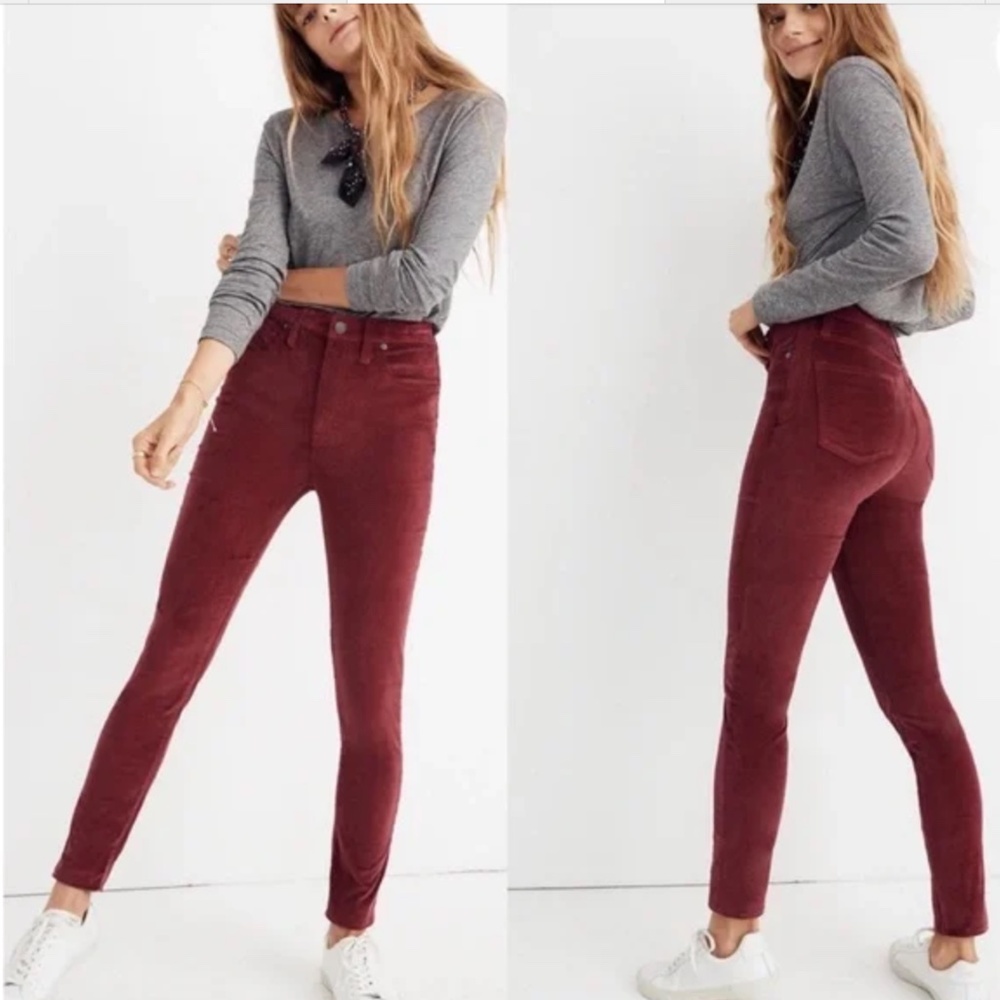Madewell Burgundy Skinny Pants